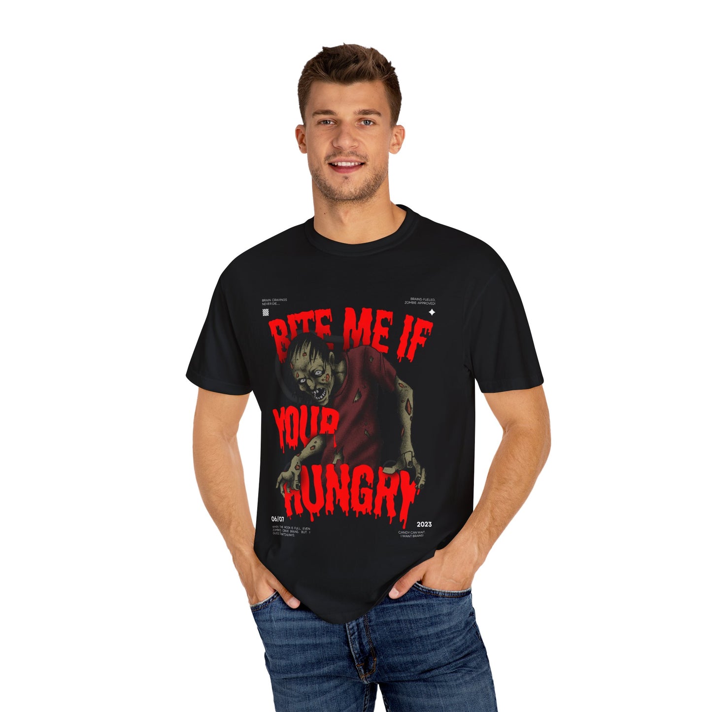 "Bite Me If You're Hungry" Horror T-Shirt
