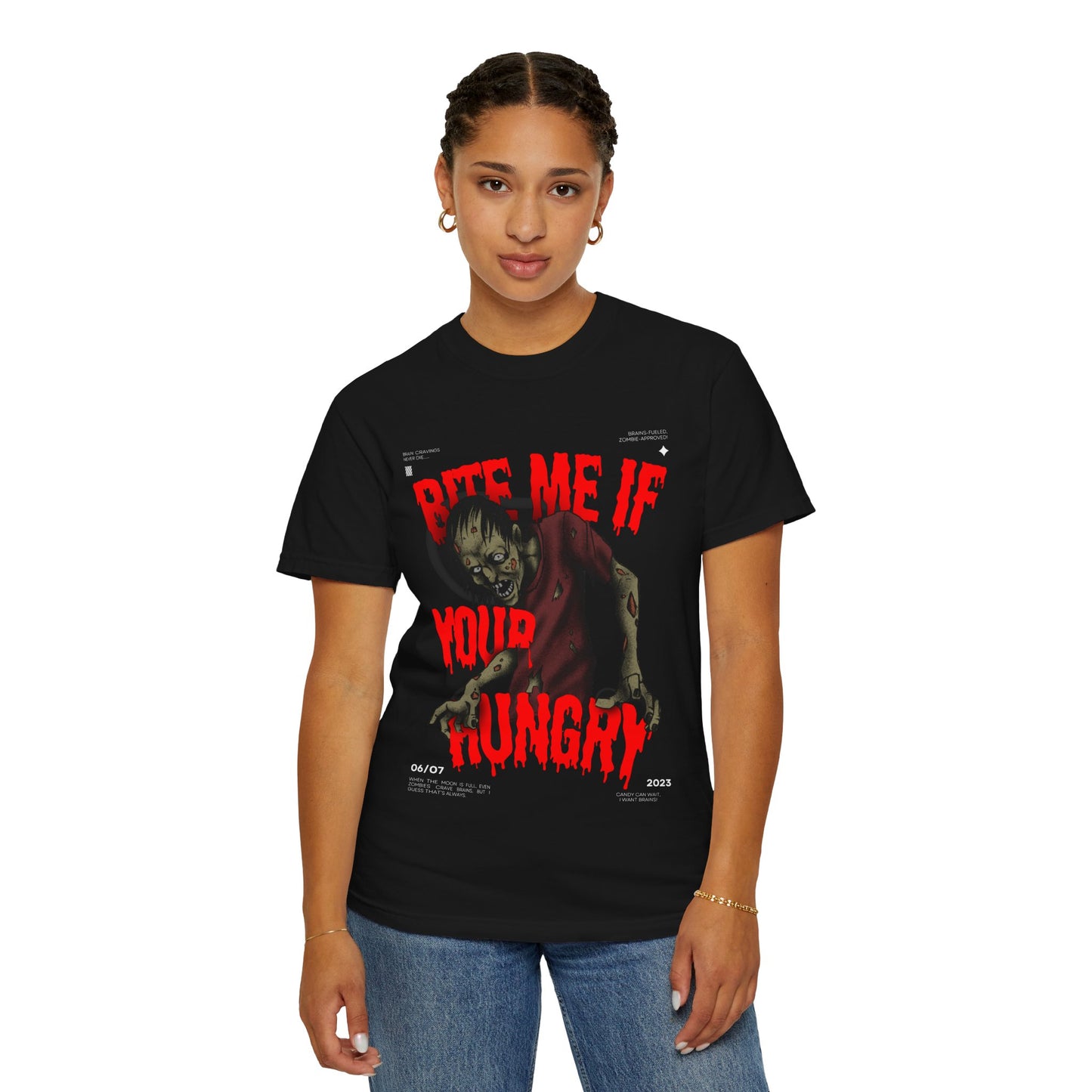 "Bite Me If You're Hungry" Horror T-Shirt