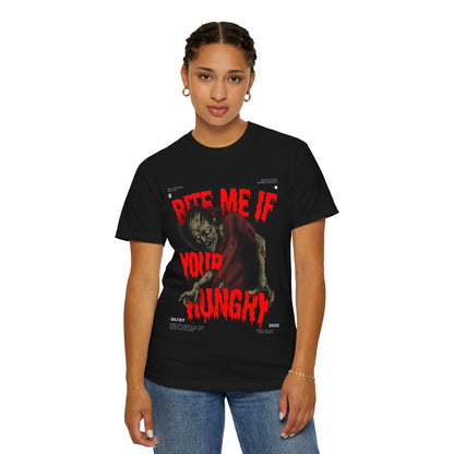 "Bite Me If You're Hungry" Horror T-Shirt
