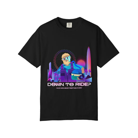 Down to Ride Cyberpunk Rider T-shirt